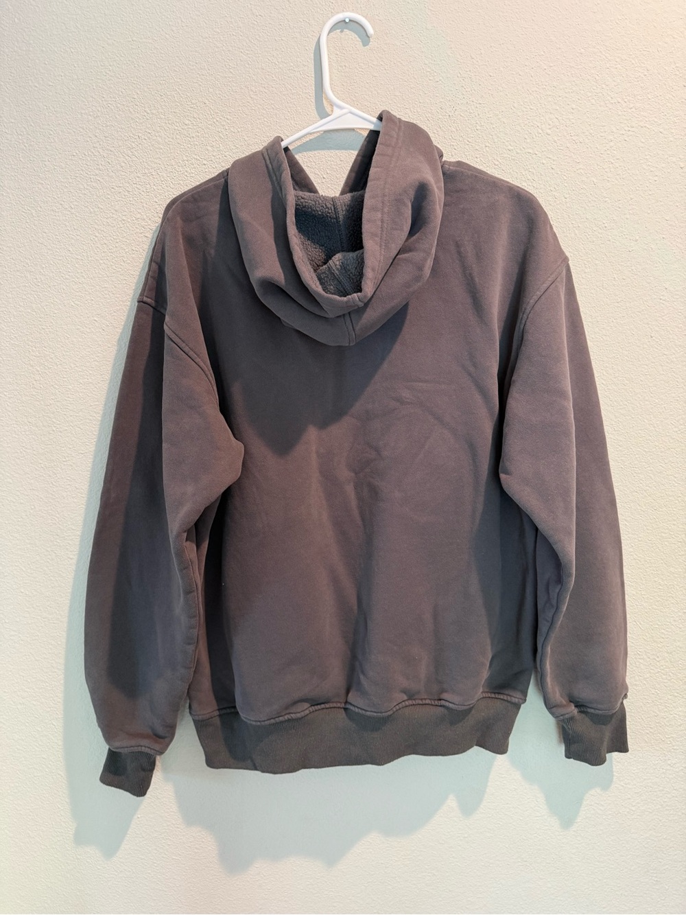 White Fox Logo Hoodie in Charcoal with Purple Graphic - Picture 2 of 3